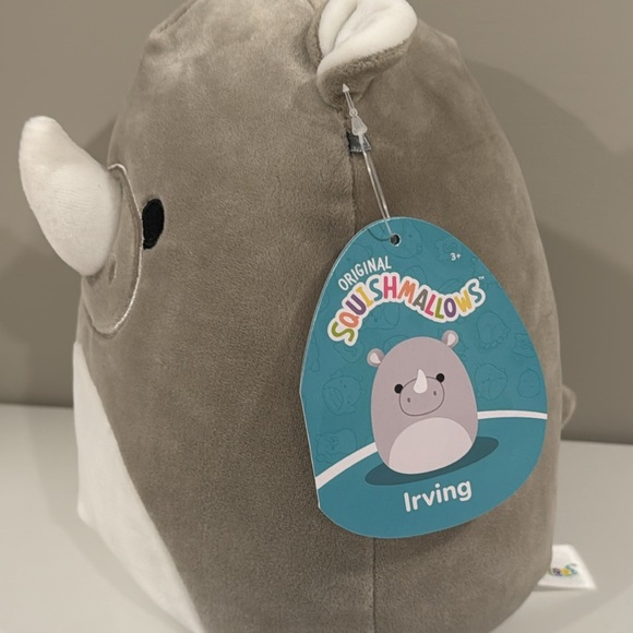 Squishmallow Irving Rhino 8" NWT Gray Safari Jungle Zoo - Picture 4 of 5